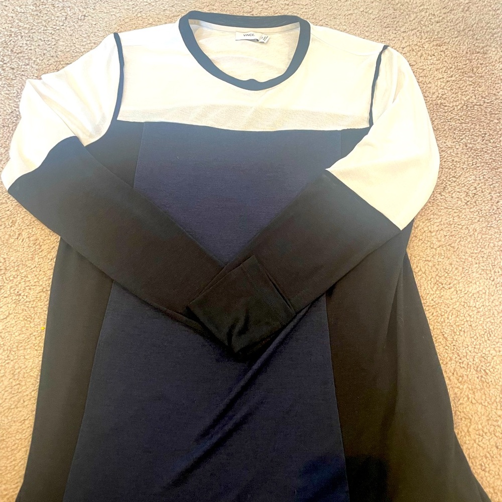 VINCE Tri Color long sleeve shirt - perfect for the fall!